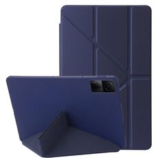 Per Redmi Pad Pro 12.1 Custodia in silicone con effetto deformazione in pelle per tablet (blu scuro)
