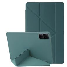 Per Redmi Pad Pro 12.1 Custodia in silicone con deformazione in pelle per tablet (verde scuro)