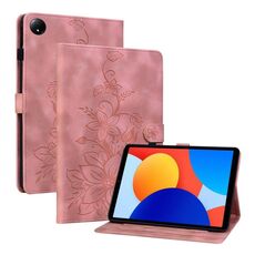 Per Xiaomi Redmi Pad SE 8.7 Custodia per tablet in pelle goffrata Lily (rosa)