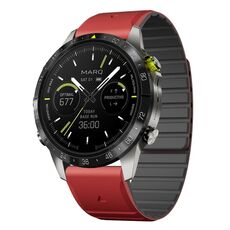 Per Garmin MARQ Gen 2 cinturino in silicone magnetico a sgancio rapido da 22 mm bicolore (rosso+nero)