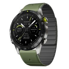 Per Garmin MARQ Gen 2 cinturino in silicone magnetico a sgancio rapido da 22 mm bicolore (verde+nero)