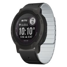 Per Garmin Instinct 2 / Instinct Dual Color Magnetic Quick Release 22mm Cinturino in silicone (nero+grigio)