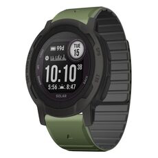 Per Garmin Instinct 2 / Instinct Dual Color Magnetic Quick Release 22mm Cinturino in silicone (verde+nero)