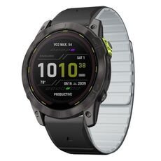 Per Garmin Enduro 2 / Enduro Dual Color Magnetic Quick Release 26mm Cinturino in silicone (nero+grigio)