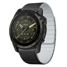 Per Garmin Tactix 7 / Tactix DELTA Dual Color Magnetic Quick Release 26mm Cinturino in silicone (nero+grigio)