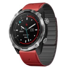 Per Garmin Descent MK1 / MK2 / MK2i cinturino in silicone magnetico a sgancio rapido bicolore da 26 mm (rosso + nero)
