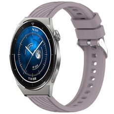 Per Huawei Watch GT 3 Pro 43mm Cinturino in silicone con trama a strisce da 20mm (viola Roland)
