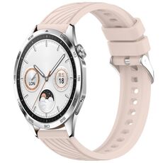 Per Huawei Watch GT 4 46mm Cinturino in silicone con trama a strisce da 22mm (rosa)