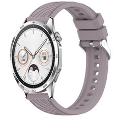 Per Huawei Watch GT 4 46mm Cinturino in silicone con trama a strisce da 22mm (viola Roland)