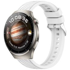 Per Huawei Watch 4 Pro Stripe Texture 22mm Cinturino in silicone (bianco)