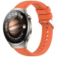 Per Huawei Watch 4 Pro Stripe Texture 22mm Cinturino in silicone (arancione)
