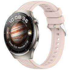 Per Huawei Watch 4 Pro Stripe Texture 22mm Cinturino in silicone (rosa)