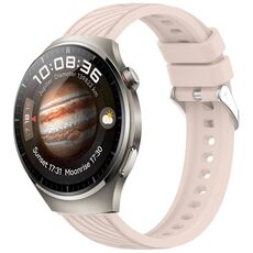 Per Huawei Watch 4 Cinturino in silicone con trama a strisce da 22 mm (rosa)