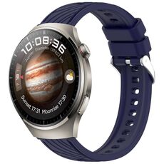 Per Huawei Watch 4 Stripe Texture 22mm Cinturino in silicone (blu notte)