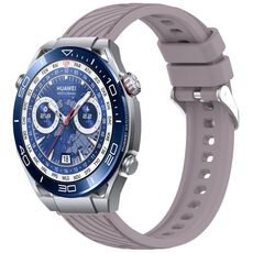 Per Huawei Watch Ultimate Stripe Texture cinturino in silicone da 22 mm (Roland Purple)