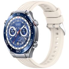 Per Huawei Watch Ultimate Stripe Texture cinturino in silicone da 22 mm (Starlight)