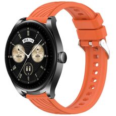 Per Huawei Watch Buds Stripe Texture 22mm Cinturino in silicone (arancione)