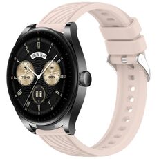 Per Huawei Watch Buds Stripe Texture 22mm Cinturino in silicone (rosa)
