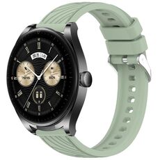 Per Huawei Watch Buds Stripe Texture 22mm Cinturino in silicone (verde chiaro)
