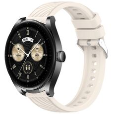 Per Huawei Watch Buds Stripe Texture 22mm Cinturino in silicone (Starlight)