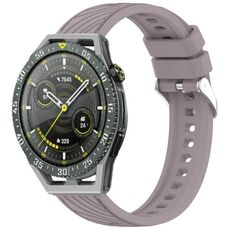 Per Huawei Watch GT 3 SE Cinturino in silicone con trama a strisce da 22 mm (viola Roland)
