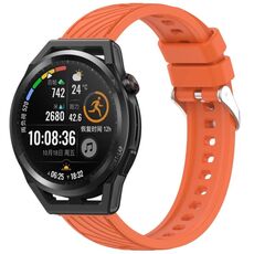 Per Huawei Watch GT Runner Stripe Texture cinturino in silicone da 22 mm (arancione)