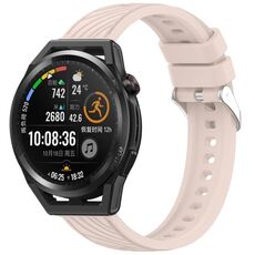 Per Huawei Watch GT Runner Stripe Texture cinturino in silicone da 22 mm (rosa)