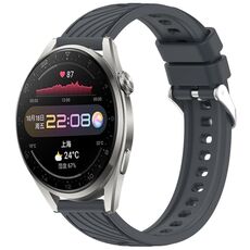 Per Huawei Watch 3 Pro Stripe Texture 22mm Cinturino in silicone (grigio scuro)