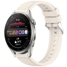 Per Huawei Watch 3 Pro Stripe Texture 22mm Cinturino in silicone (Starlight)