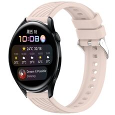 Per Huawei Watch 3 Cinturino in silicone con trama a strisce da 22 mm (rosa)