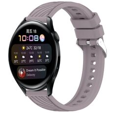 Per Huawei Watch 3 Cinturino in silicone con trama a strisce da 22 mm (viola Roland)