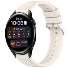 Per Huawei Watch 3 Cinturino in silicone con trama a strisce da 22 mm (Starlight)