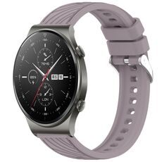 Per Huawei GT2 Pro Stripe Texture cinturino in silicone da 22 mm (Roland Purple)
