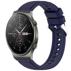 Per Huawei GT2 Pro Stripe Texture 22mm Cinturino in silicone (blu notte)