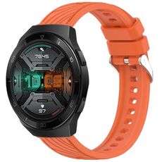Per Huawei Watch GT 2E Cinturino in silicone con trama a strisce da 22 mm (arancione)