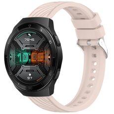 Per Huawei Watch GT 2E Cinturino in silicone con trama a strisce da 22 mm (rosa)