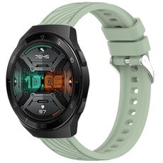 Per Huawei Watch GT 2E Cinturino in silicone con trama a strisce da 22 mm (verde chiaro)