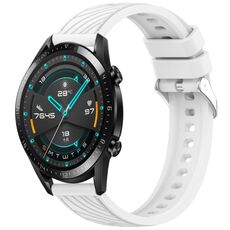 Per Huawei GT2 46mm Stripe Texture 22mm Cinturino in silicone (bianco)