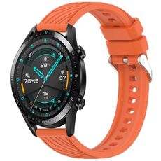 Per Huawei GT2 46mm Stripe Texture 22mm Cinturino in silicone (arancione)