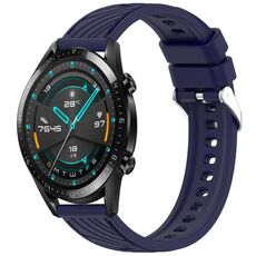 Per Huawei GT2 46mm Stripe Texture 22mm Cinturino in silicone (blu notte)