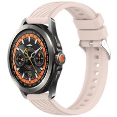 Per Xiaomi Watch S4 Sport Stripe Texture cinturino in silicone da 22 mm (rosa)