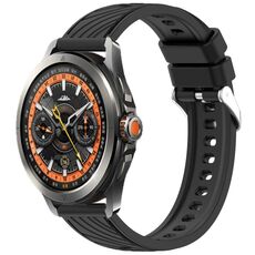 Per Xiaomi Watch S4 Sport Stripe Texture cinturino in silicone da 22 mm (nero)