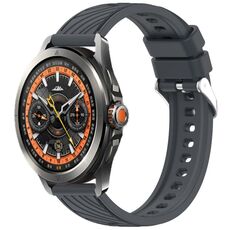 Per Xiaomi Watch S4 Sport Stripe Texture cinturino in silicone da 22 mm (grigio scuro)