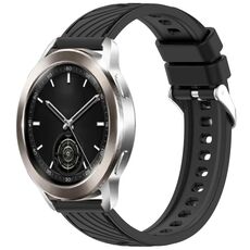 Per Xiaomi Watch S3 Stripe Texture 22mm Cinturino in silicone (nero)