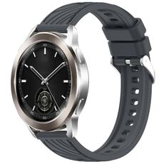 Per Xiaomi Watch S3 Stripe Texture 22mm Cinturino in silicone (grigio scuro)