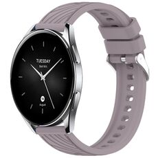 Per Xiaomi Watch S2 42/46mm Cinturino in silicone con trama a strisce da 22mm (viola Roland)