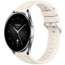Per Xiaomi Watch S2 42/46mm Cinturino in silicone con trama a strisce da 22mm (Starlight)