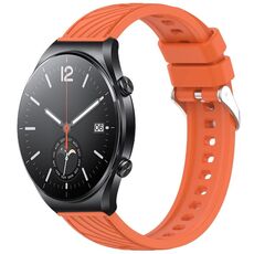 Per Xiaomi MI Watch S1 Stripe Texture 22mm Cinturino in silicone (arancione)