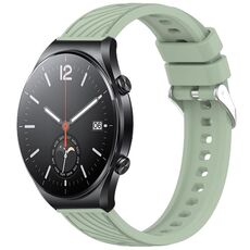 Per Xiaomi MI Watch S1 Stripe Texture 22mm Cinturino in silicone (verde chiaro)