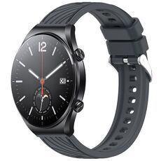 Per Xiaomi MI Watch S1 Stripe Texture 22mm Cinturino in silicone (grigio scuro)